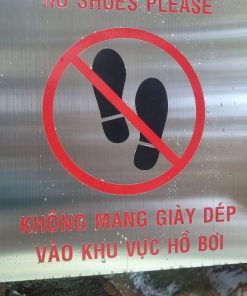 biển nội quy hồ bơi bằng inox