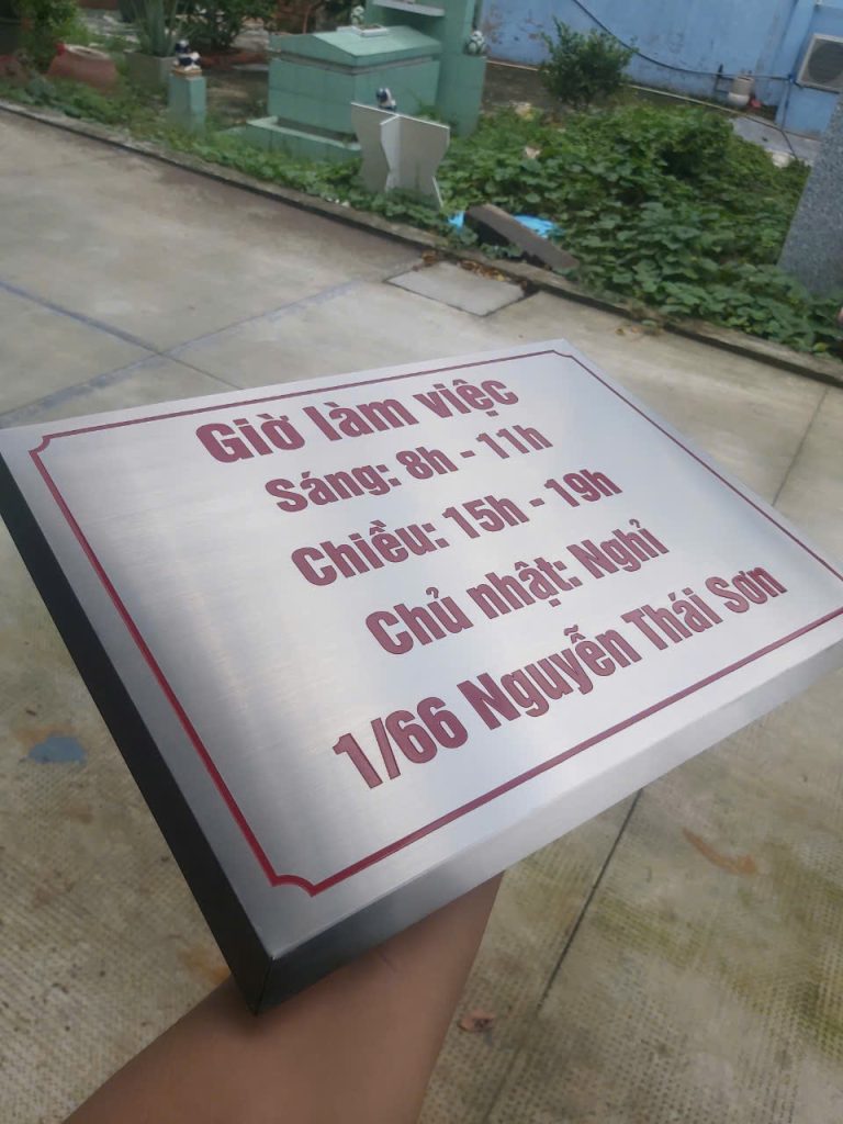 Sản xuất tem nhãn inox – name plate – tag inox đồng nhôm ăn mòn