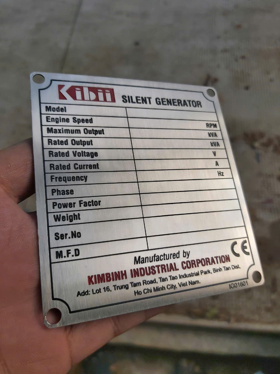 Sản xuất tem nhãn inox – name plate – tag inox đồng nhôm ăn mòn