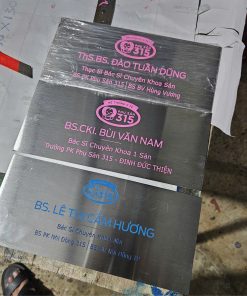 biển bảng inox trắng xước ăn mòn