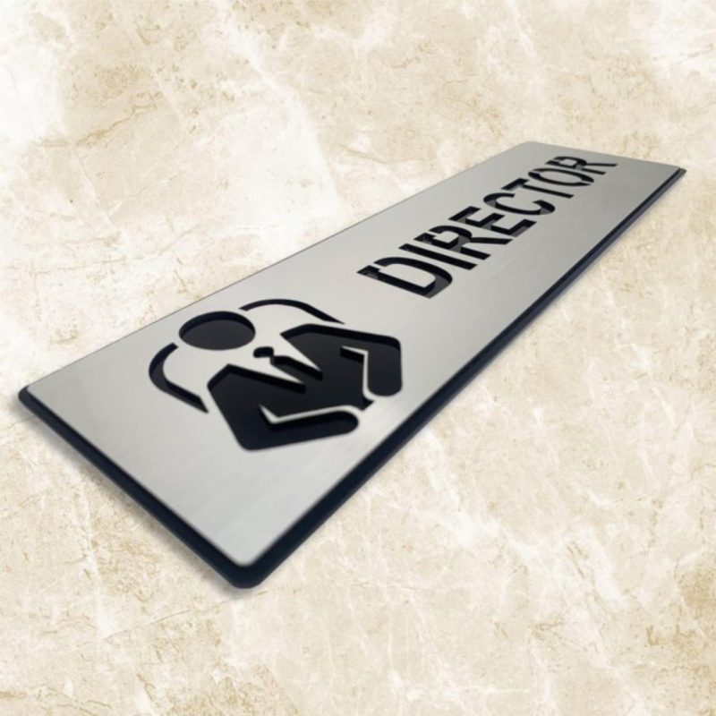 Mẫu biển bảng tên phòng làm việc Giám đốc - CT HĐQT đẹp