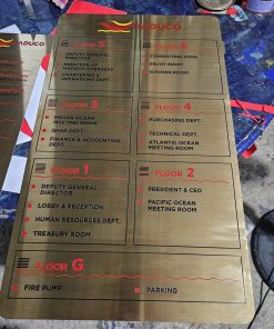biển bảng inox ăn mòn cho phòng ban công ty - số nhà đẹp