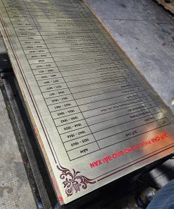 Lam bien bang dong - inox an mon cho nha tho dep cao cao