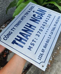 Biển bảng hiệu doanh nghiệp công ty hộ kinh doanh bằng inox ăn mòn