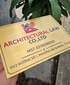Biển bảng hiệu doanh nghiệp công ty hộ kinh doanh bằng inox ăn mòn
