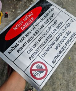 Biển bảng inox công ty - bảng cảnh báo 304 316 ăn mòn - khắc laser giá rẻ