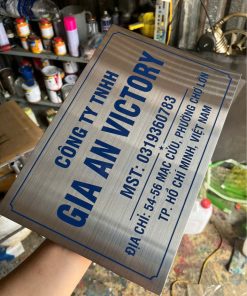 Biển bảng inox công ty - bảng cảnh báo 304 316 ăn mòn - khắc laser giá rẻ