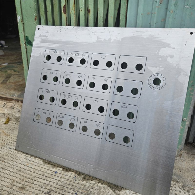 Tấm control plate thông số máy panel nameplate inox 304 316