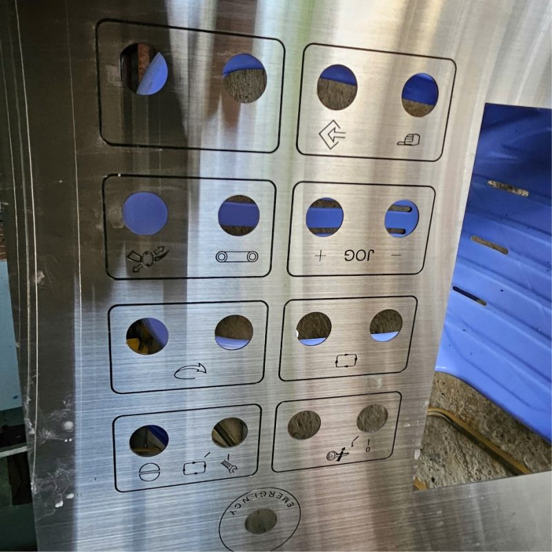 Tấm control plate thông số máy panel nameplate inox 304 316