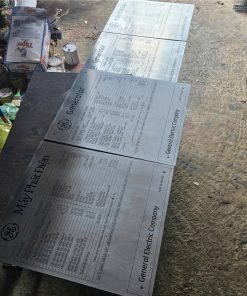 Tấm control plate thông số máy panel nameplate inox 304 316