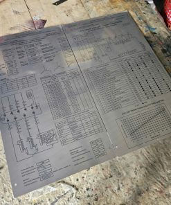 Tấm control plate thông số máy panel nameplate inox 304 316