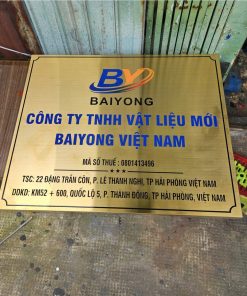 Bảng biển hiệu tên công ty doanh nghiệp địa điểm kinh doanh bằng inox 1