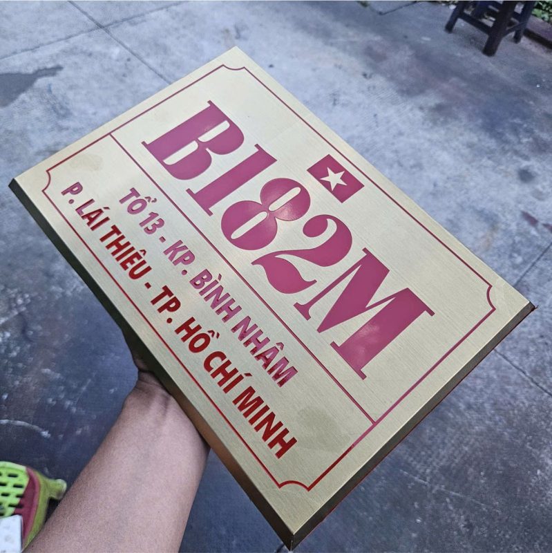 Biển bảng số nhà inox ăn mòn đẹp giá rẻ 1